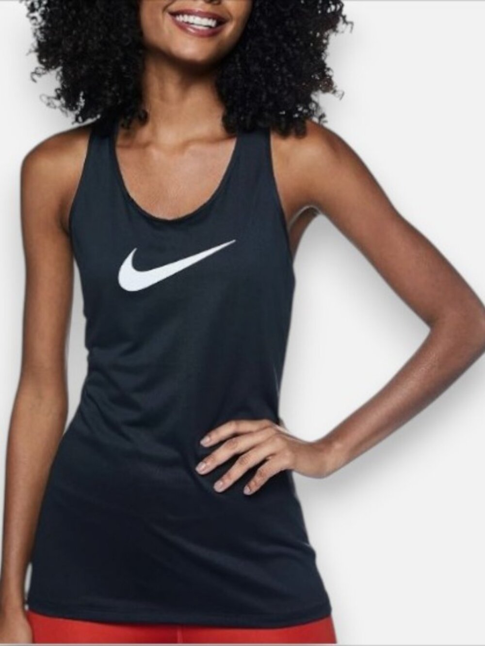 Nike Pro athletic racerback tank top black women's size M